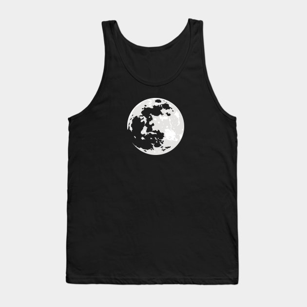 Full Moon Transparent Plains / Seas Tank Top by LucentJourneys